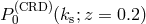 (CRD ) P0 (ks;z = 0.2)