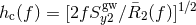 h (f) = [2fSgw ∕R¯ (f)]1∕2 c y2 2