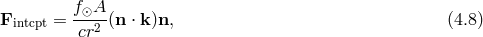f⊙A Fintcpt = ---2 (n ⋅ k )n, (4.8 ) cr