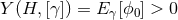 Y (H,[γ]) = E γ[ϕ0] > 0