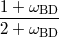 1+-ωBD-- 2+ ωBD