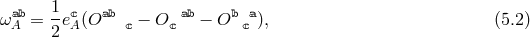 ab 1- c ab ab b a ωA = 2 eA(O c − O c − O c ), (5.2 )